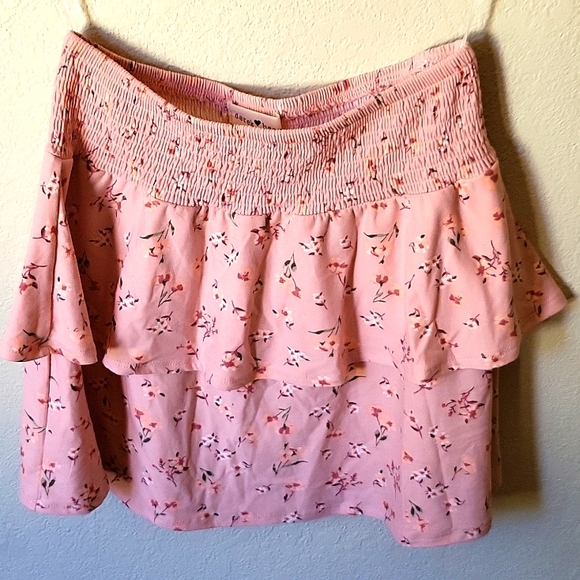 Skirt Derek heart pink with flowers size S but fit a M - Picture 1 of 2